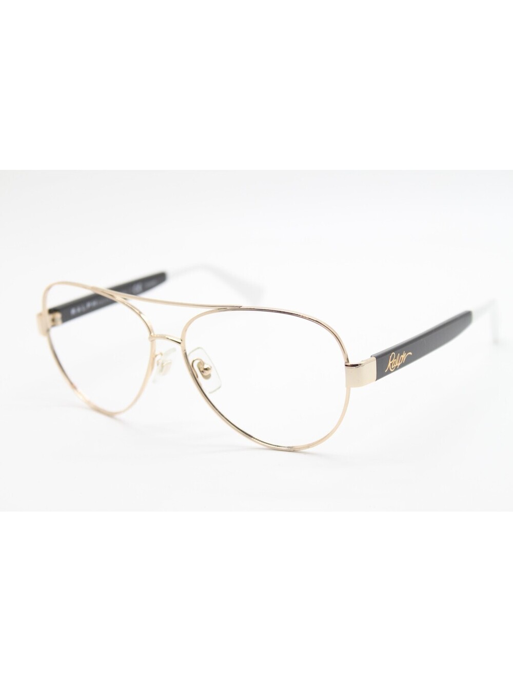 NEW RALPH LAUREN RA 4114 3133T3 GOLD BLACK WHITE AUTHENTIC EYEGLASSES 58-13